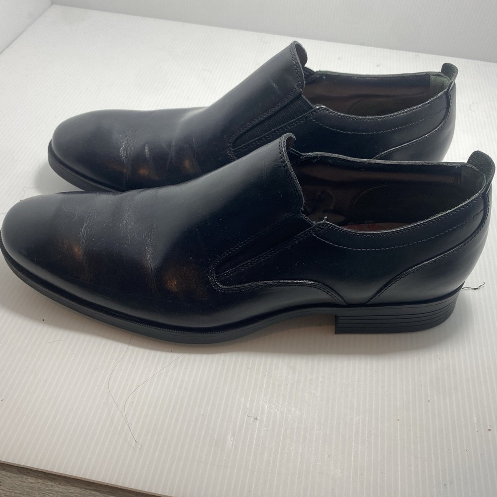 Cole Haan Mens Black Leather Round Toe Slip-On Casual Shoes Size 9.5 #G